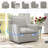 Kandyn 29.7" W Modern Soft Stripe Upholstered Swivel Barrel Chair with Removable Cushion-1337633465