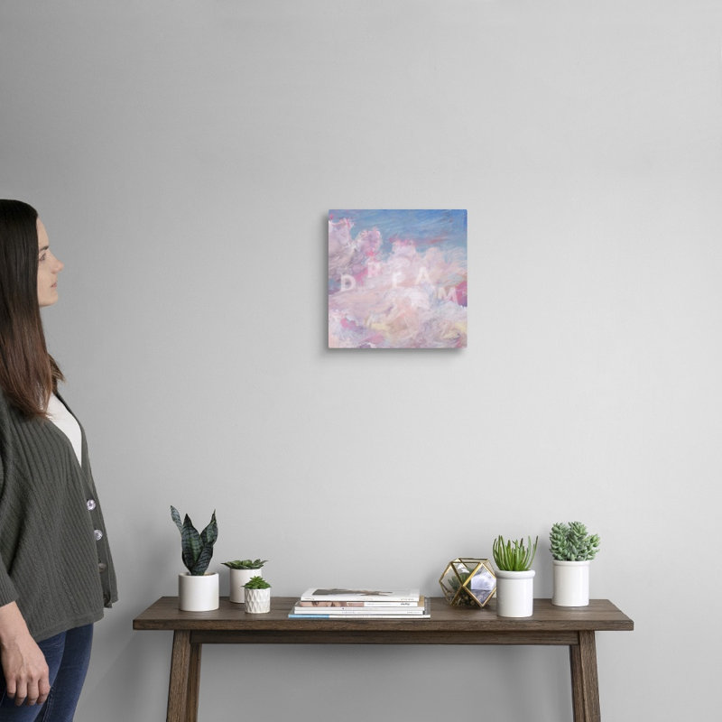 «Daydream Pink 04» par Lisa Audit - reproduction d'art, Toile tendue, H 12 po x l 12 po x P 1,25 po