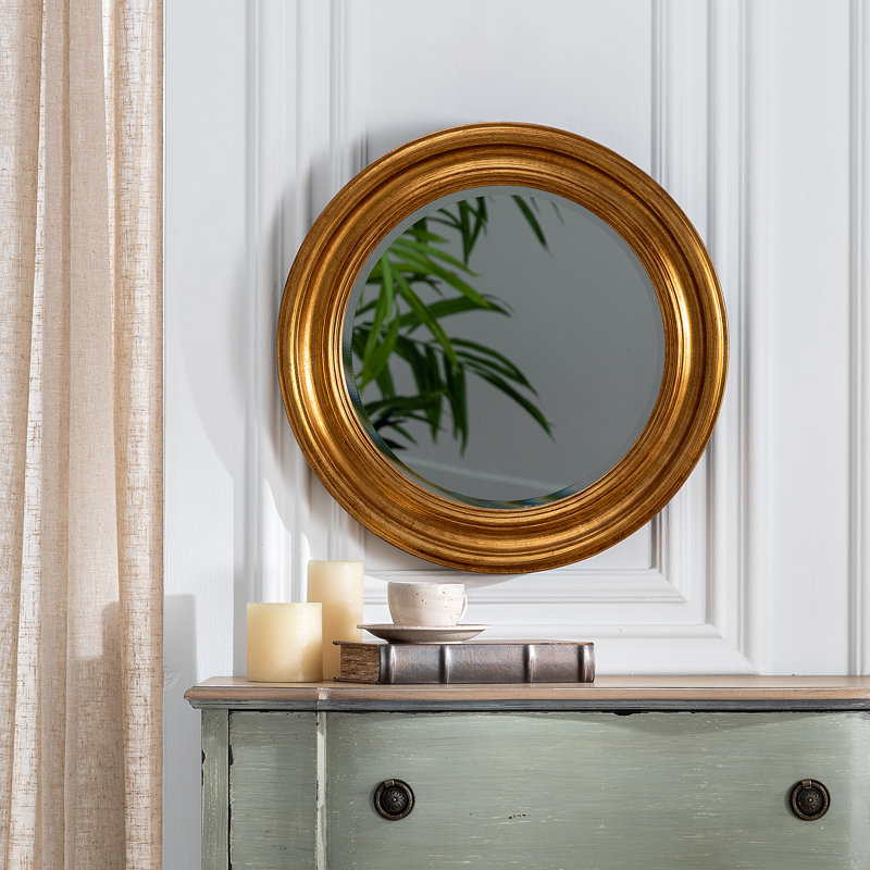 Chan Flat Wall Mirror, Golden