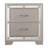 Compact, Durable Particle Board Nightstand With Silver Champagne Finish For Versatile Spaces