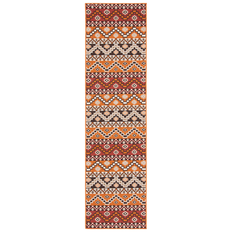 Tapis intérieur / extérieur Northpoint Southwestern, Tapis de couloir 2 pi 3 po x 8 pi