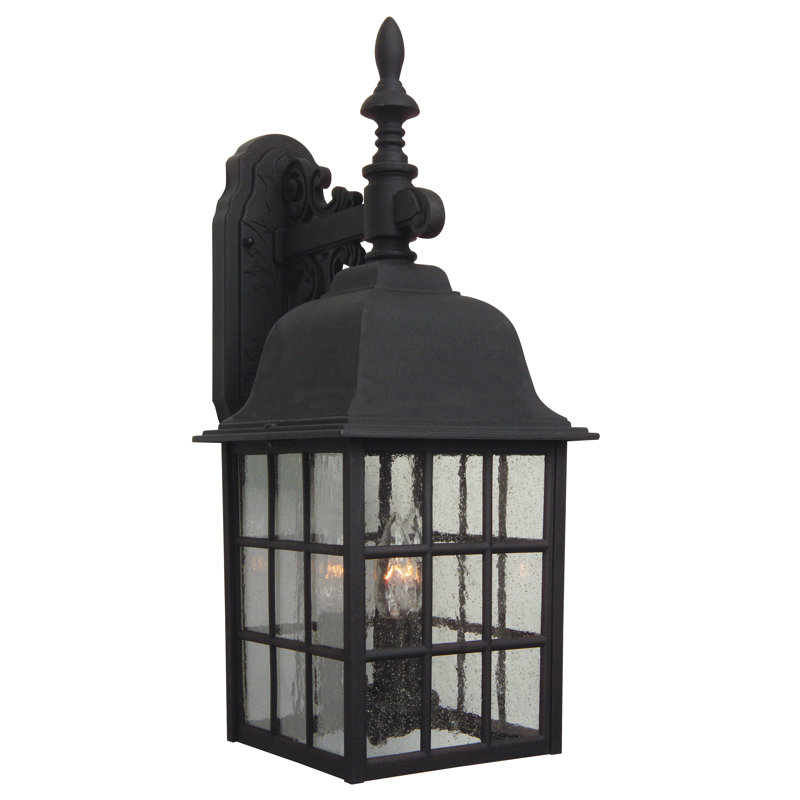 Lanterne murale d’extérieur 3 lumières Frederica, Noir mat