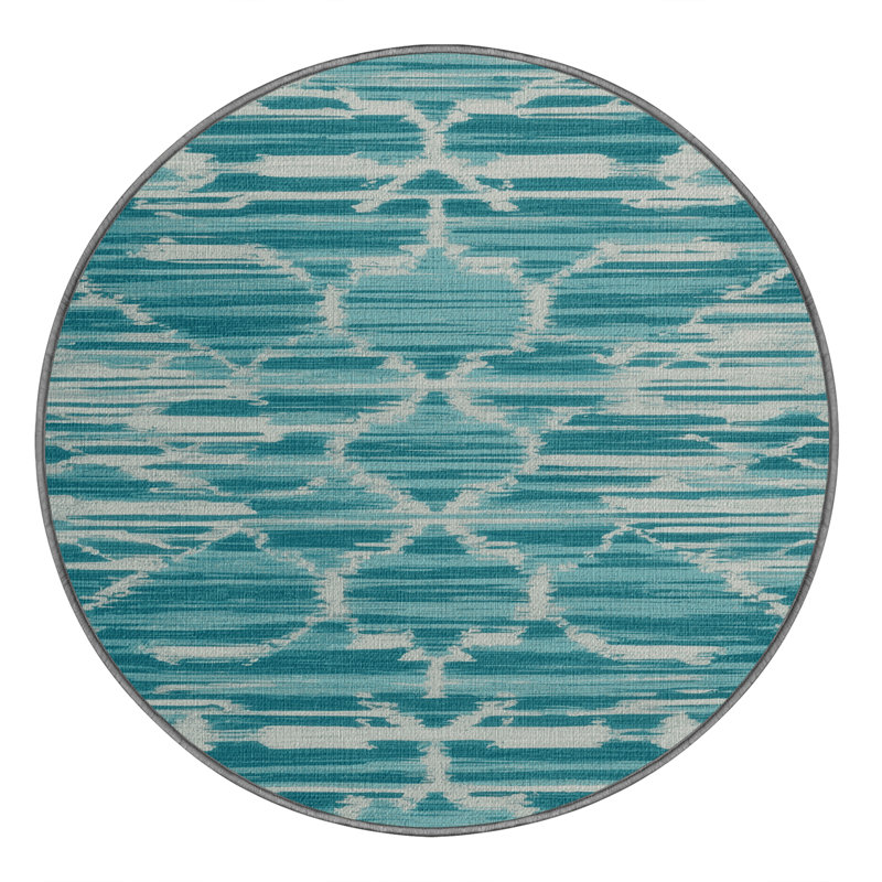  Tapis hawaïen lavable Lagoon Waters, Rond 7 pi