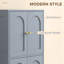HOMCOM 110cm Kitchen Cupboard Kitchen Cabinet 4 Doors Green-126247085