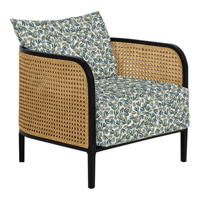 Havana Lounge Chair - Black/Natural Cane