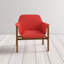 Fauteuil d'appoint en tissu de bois de frêne Miller-1750252408