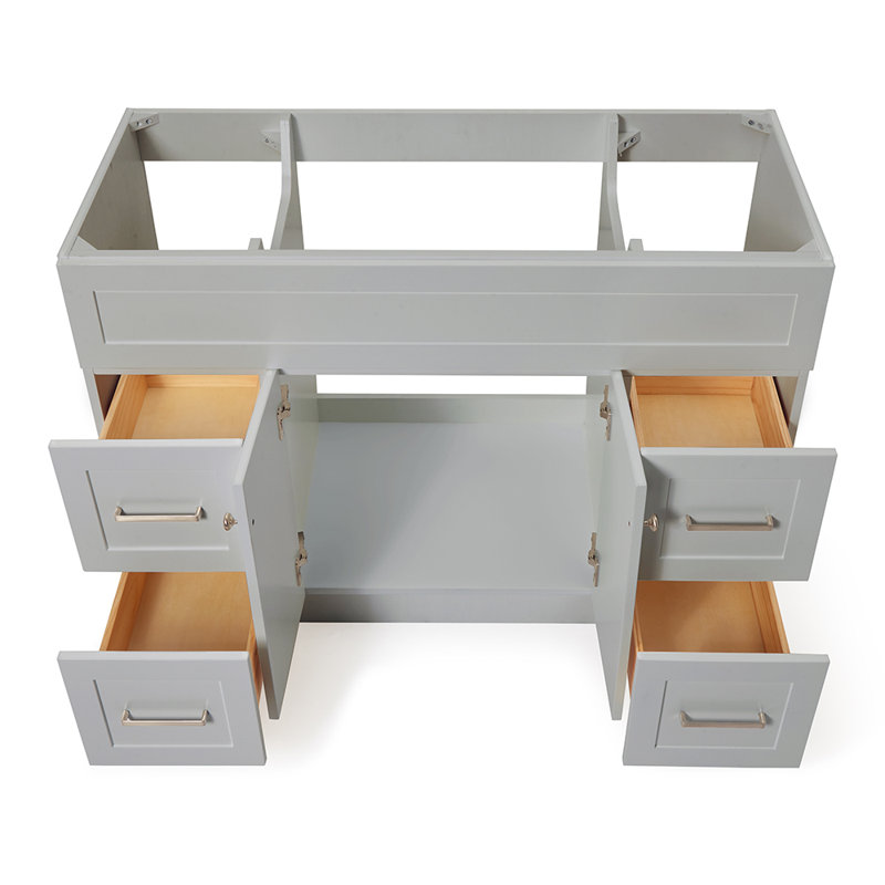 Base de meuble-lavabo simple 48 po Paulla seulement, Gris