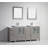  Modern 72" Double Sink Freestanding Bathroom Vanity with Ceramic Top and Matching Mirrors-27042763