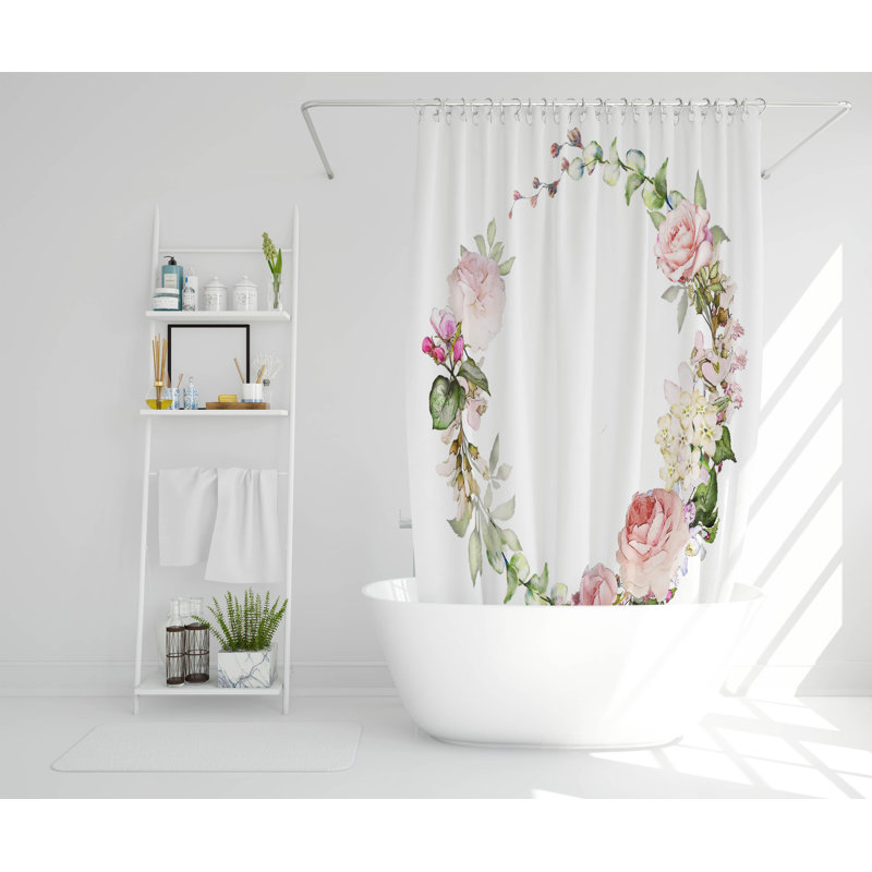 Pasadena Polyester Shower Curtain Set, 168cm H x 168cm W