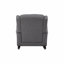 Chaise berçante rembourrée en tissu gris