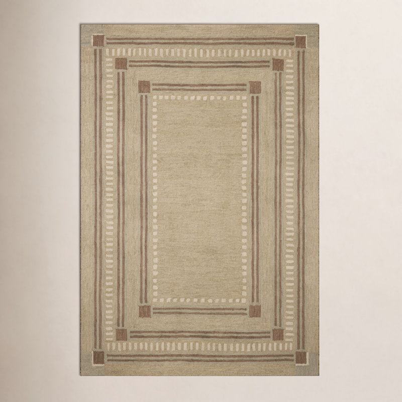 Tapis vert / naturel Chris Loves Julia x Loloi Alfie, Rectangle 5 pi x 7 pi 6 po