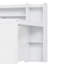 Lit de jour simple en bois avec tablettes de rangement, lit multifonctionnel avec lit gigogne simple et bureau d'étude, blanc antique-360037524-360037529