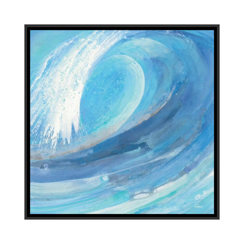Surf's Up, reproduction d'art sur toile tendue, H 18 po x l 18 po x P 1,5 po, Toile avec cadre noir