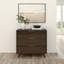 Commode 3 tiroirs l 37 po en bois massif avec poignées en métal-1103335529