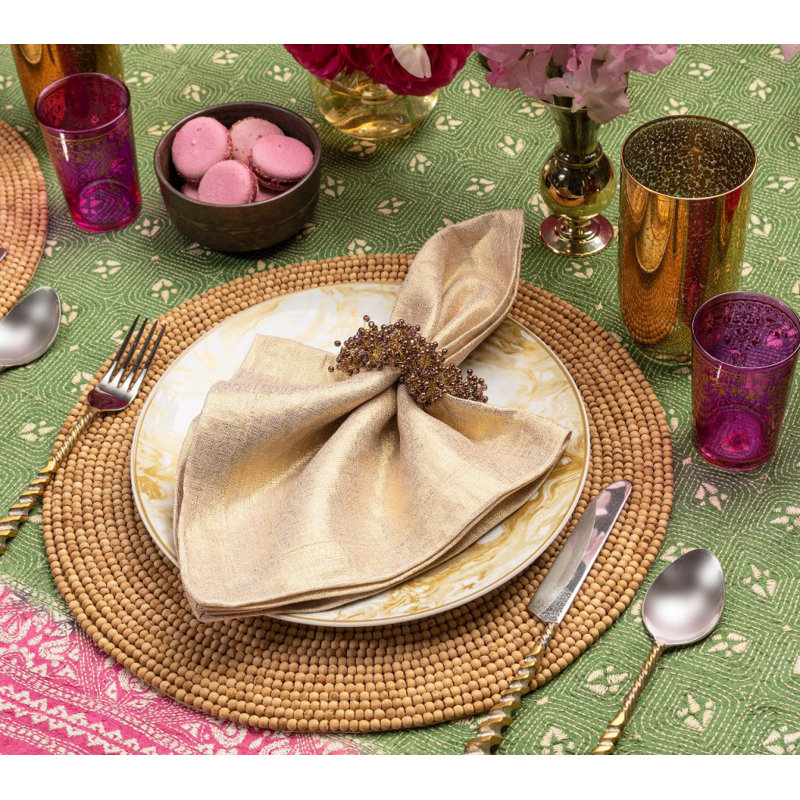 Wood Round Placemat, Natural
