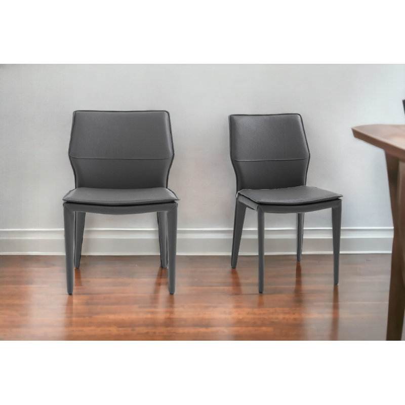 Jahmar 17'' H Upholstered Side Chair, Dark Gray, 1