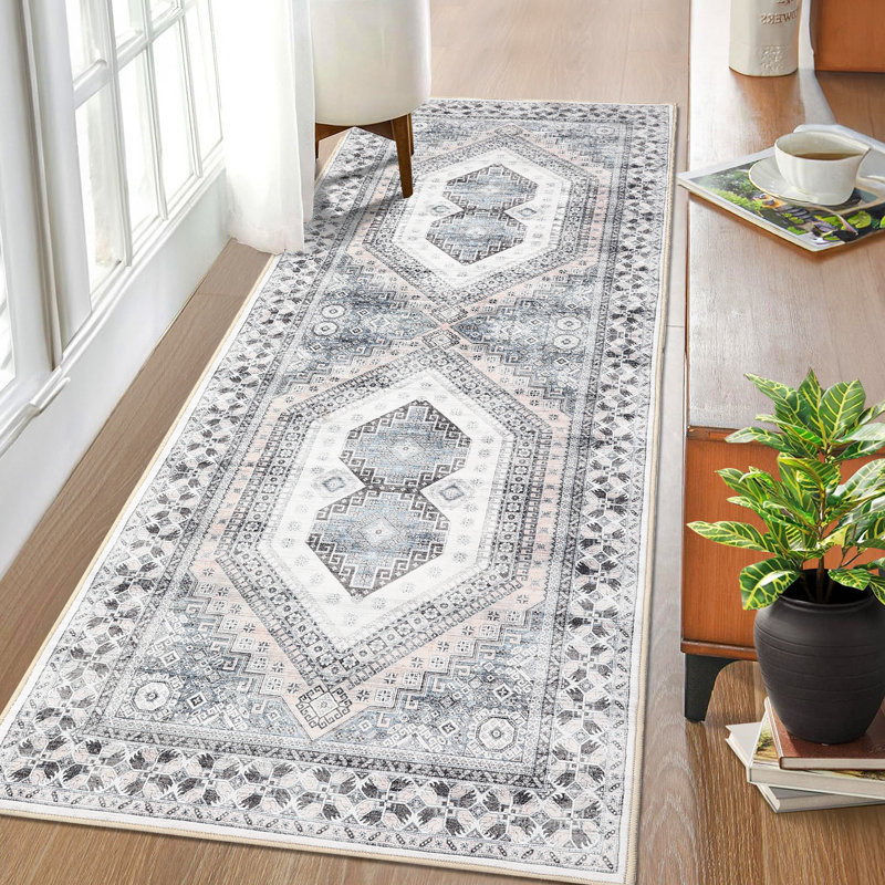 Tapis Daciana avec envers antidérapant, Tapis de couloir 2 pi x 6 pi
