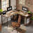 Nedyo Modular L-Shaped Stainless Steel Computer Desk-18074282