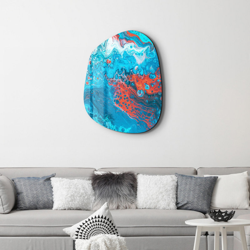 Wall Decor on Tempered Glass, 88" H x 68" W x 0.4" D