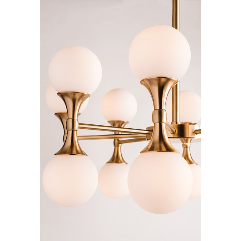 Astoria 16 - Light Chandelier, Aged Brass