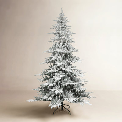 Frosted 7.5' Pre-Lit Pine Christmas Tree