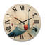 Horloge murale surdimensionnée en bois rouge sur fond céleste rétro Red Moon-1764602434
