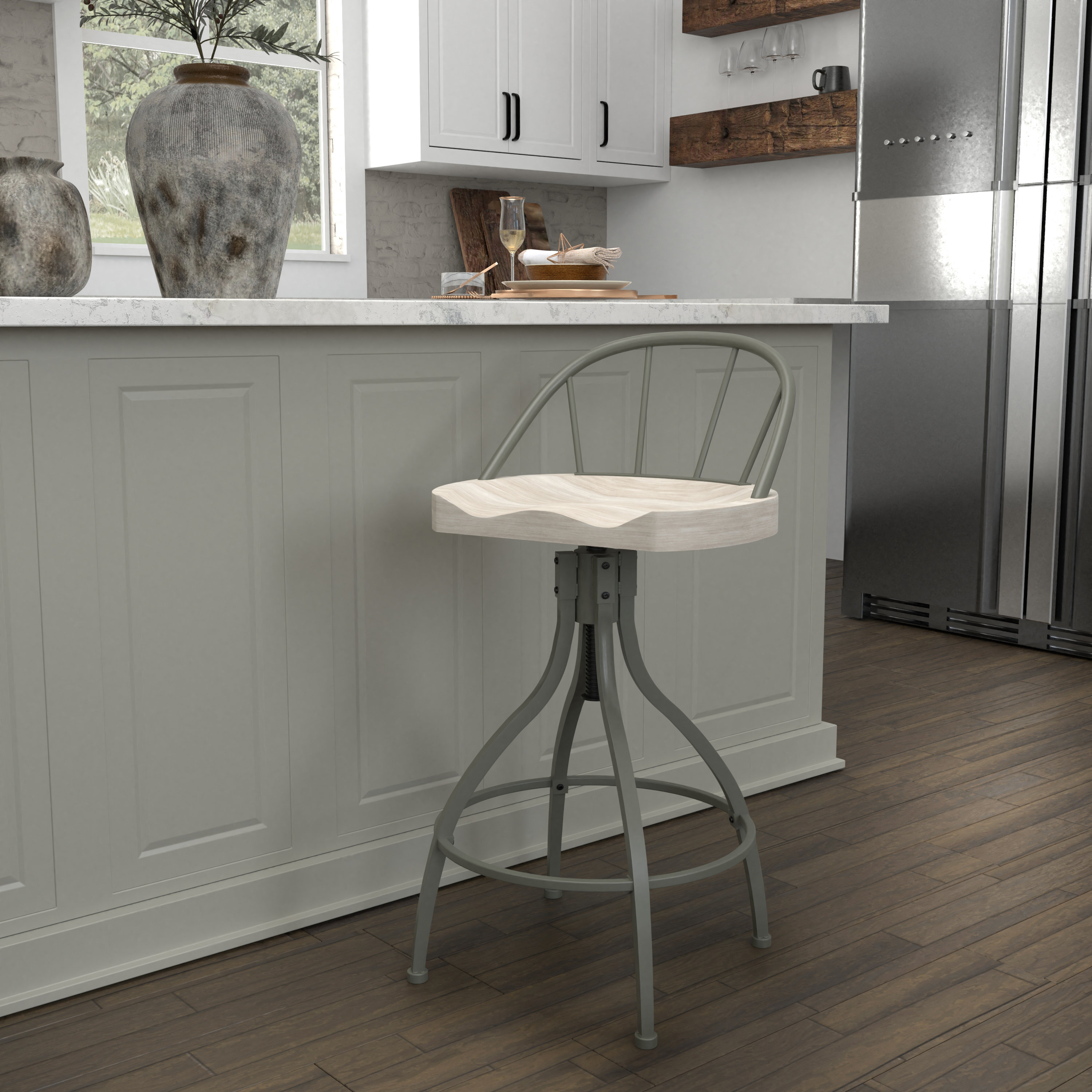 Farmhouse bar stools online swivel