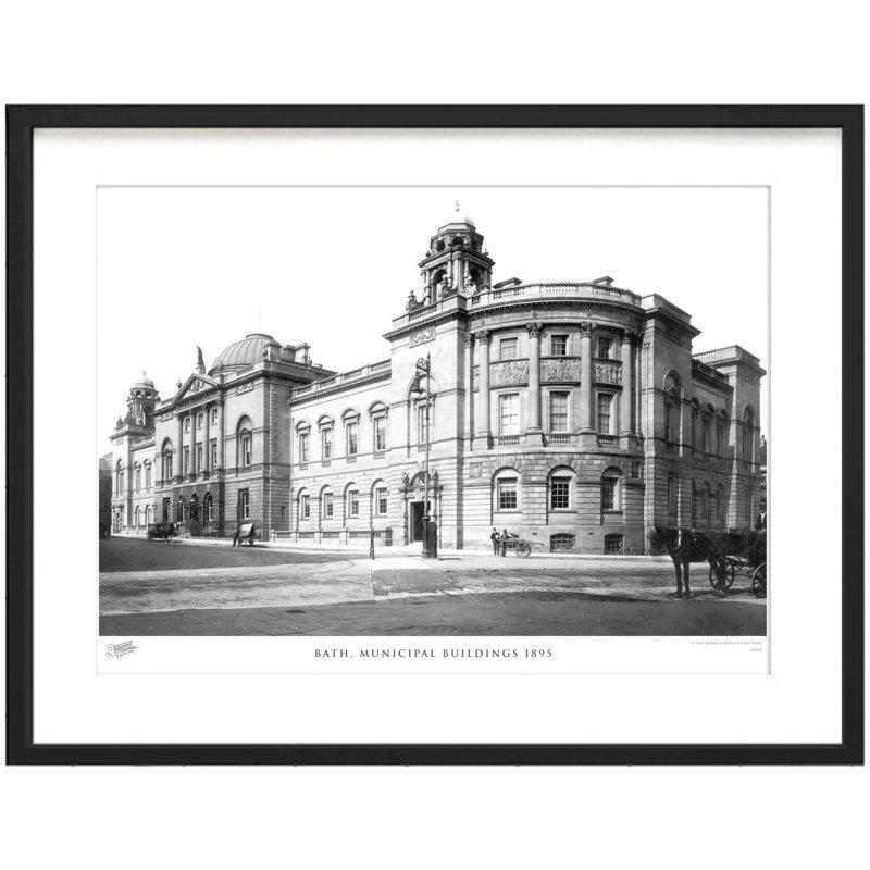 Bath, Municipal Buildings 1895 - Single Picture Frame Print, 60cm H X 80cm W x 2cm D