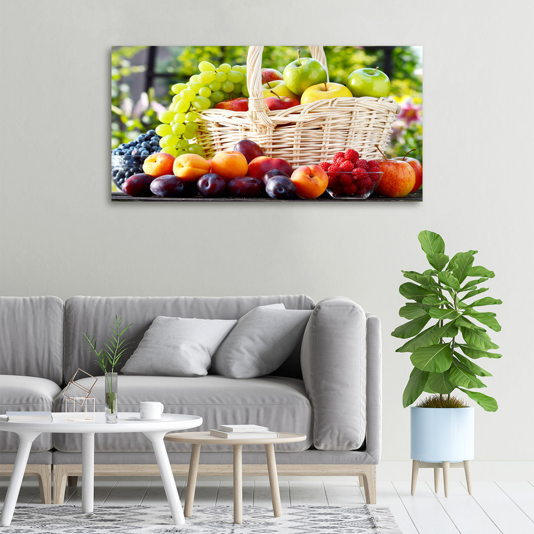 Obstkorb - Kunstdrucke auf Leinwand - Wrapped Canvas