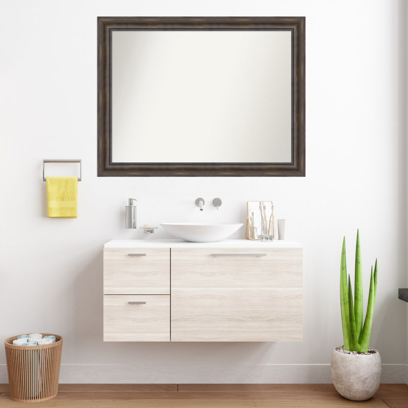 Bostynn Solid Wood Wall Mirror, Rectangle, 33.5" H x 43.5" W
