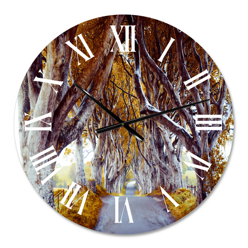 Majestic Tree Alley - Horloge murale traditionnelle, Petit