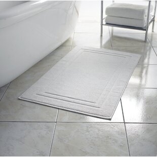 Classic Luxury Bath Mat Floor Towel Set Cotton Hotel Shower, 2 Pack White  color