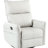 Gray Rocking Chair With Material - 360 Swivel Elegant Recliner For Living Room And Bedroom-1222559327
