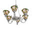 Lustre 6 lumières 32 "de large Begonia