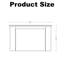 Armoire de salle de bain murale 24 po avec lavabo flottant mural et tiroir en céramique blanche-1136657089