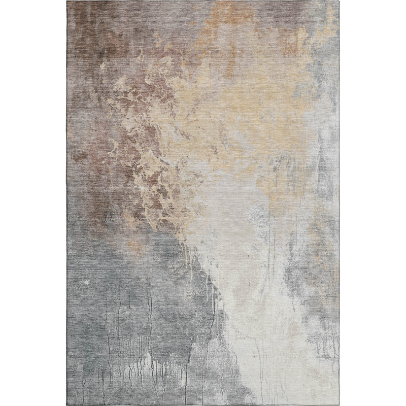 Premium Machine Washable Stallings AMF1842 Abstract Rug, Rectangle 8' x 10'