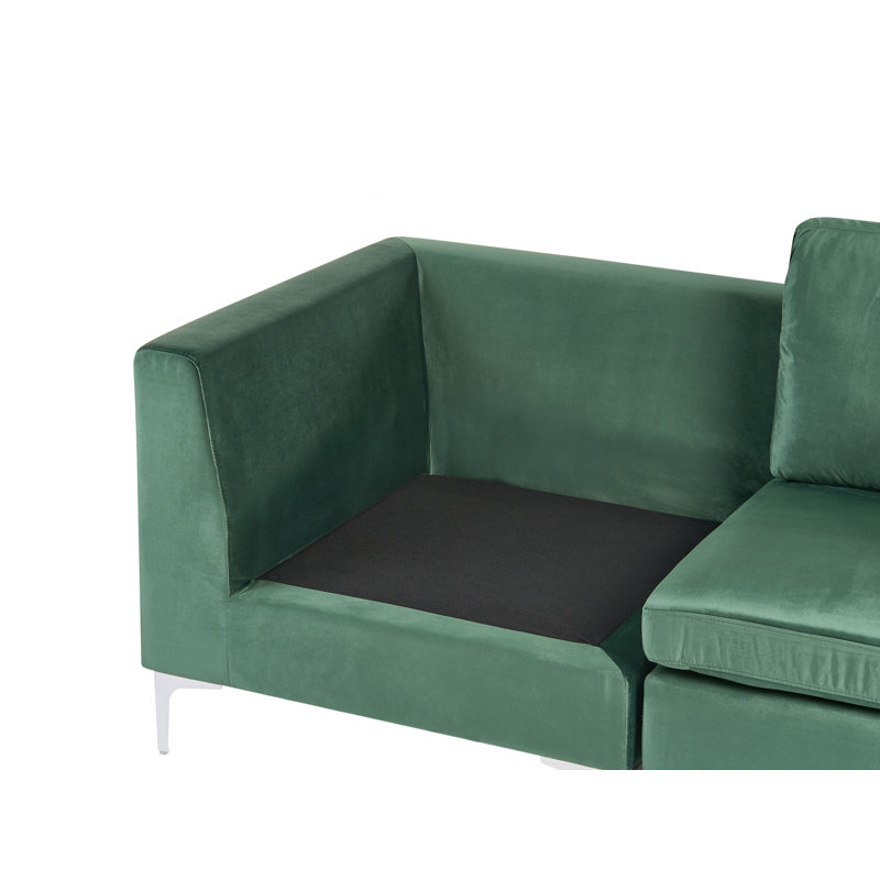 2 Seater Velvet Sofa, Green Velvet