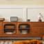 Meuble télé style rétro en bois massif-105843957
