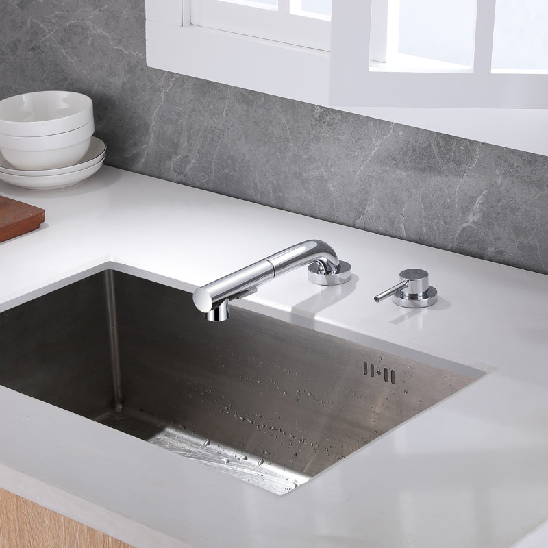 Kitchen Sink Faucet, Pull-down Kitchen Faucets with Swivel Spout, S6127PR-XX-WF, Chrome