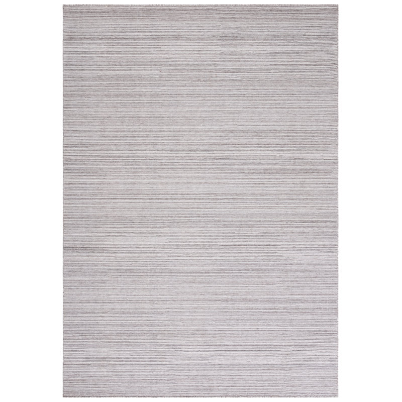 Beige and Ivory 8' x 10' Flatweave Wool Area Rug