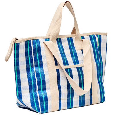 Nylon recyclé: sac fourre-tout Cool - La Mer Blue Neon