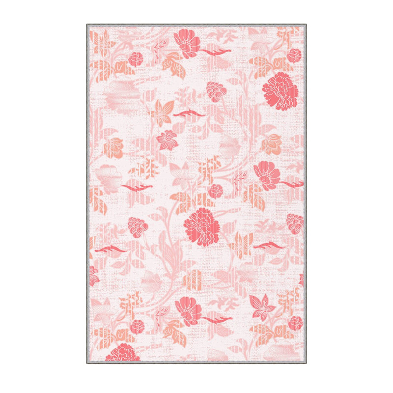 Stylish Hall Carpet (3.3 x 6.6 ft), 100% Polyester, 0.3 in Pile Height | Antibacterial, PVC Non-Slip Underside | 3D Digital Printing, Machine Washable | Perfect for Entryways & Living Spaces, Durable & Easy Care