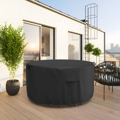 Waterproof Patio Table Cover for Round Patio Furniture Set by Arlmont & Co.