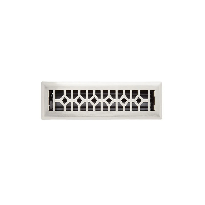 Registre de plancher en acier Appert, 2,25 po x 10 po, Nickel brossé