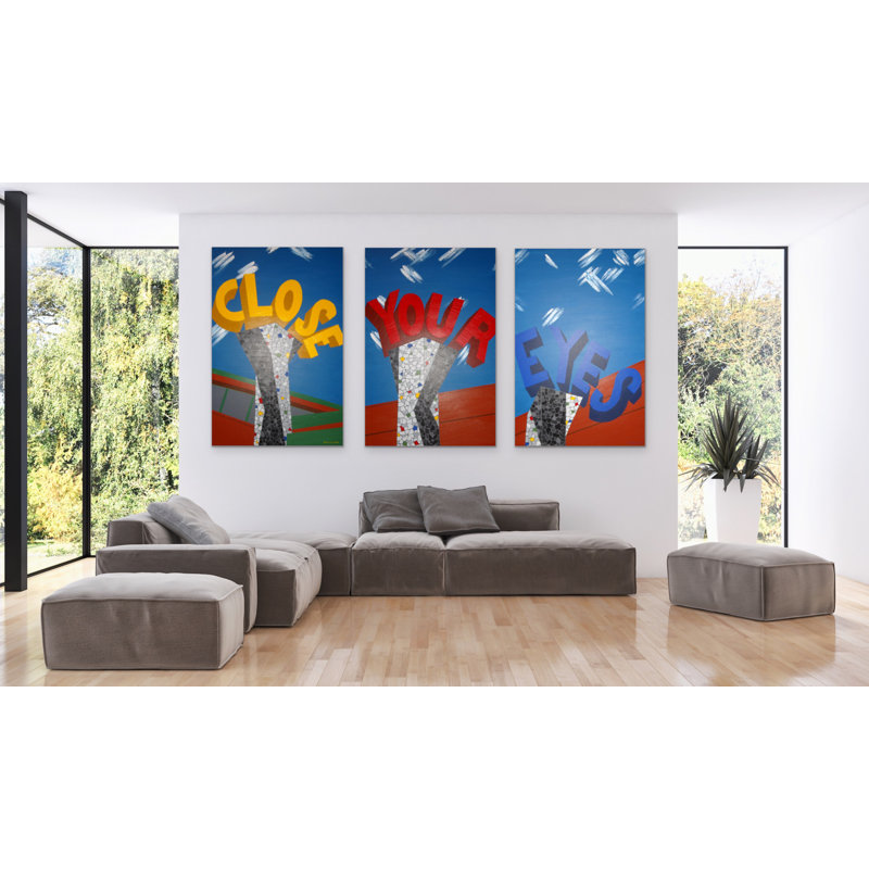 Close Your Eyes Painting by Eddie Bruckner