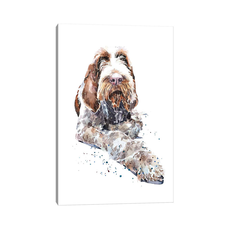 Spinone II - Painting on Canvas, Wrapped Canvas, 30.48 cm H x 45.72 cm W