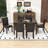 7-Piece Dining Table Set with 6 Upholstered Chairs