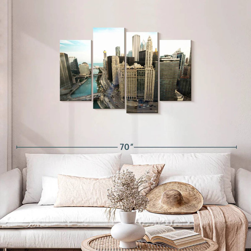 Sireci Chicago Skyline View, 27" H x 43" W