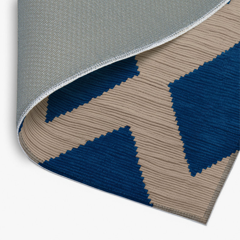 Tapis d'intérieur et d'extérieur à carreaux vert
