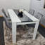 Wooden White and Black Dining Table Set with Velvet Chairs-1198754843